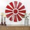 Glitzhome® 28.5" Red Metal Wind Spinner Wall Décor